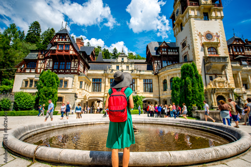 Tourist in Peles castle