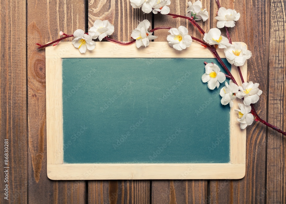 Chalkboard, background, wooden.