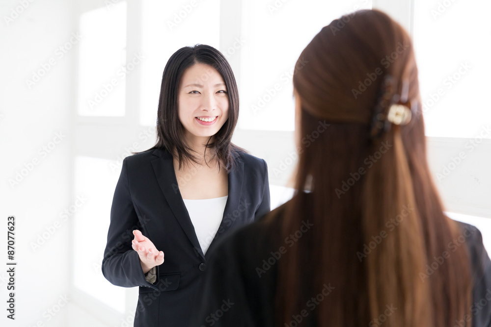 asian businesswoman talking