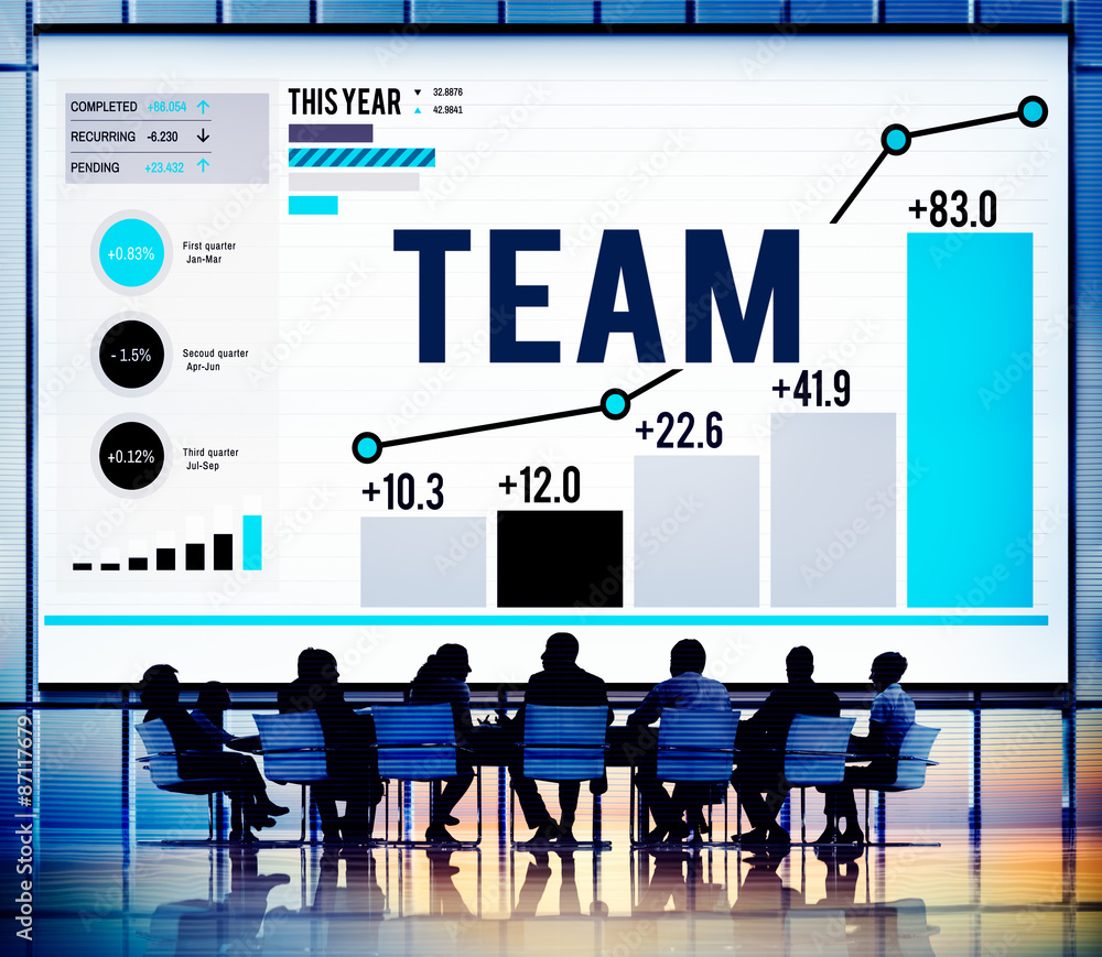 Team Teamwork Corporate Data Analysis Concept