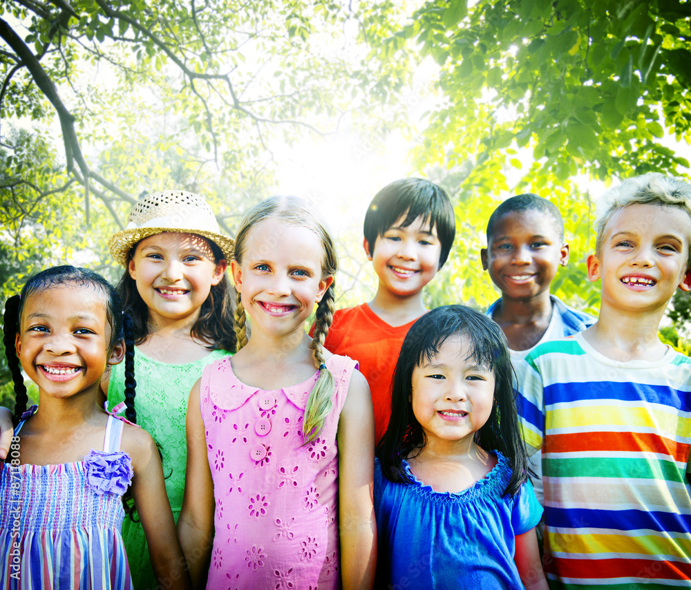 Children Friendship Togetherness Smiling Happiness