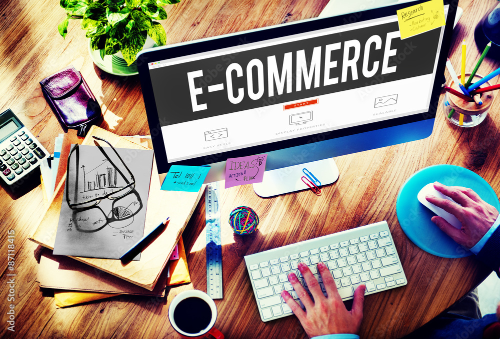 E-commerce Digital Marketing Networking Concept