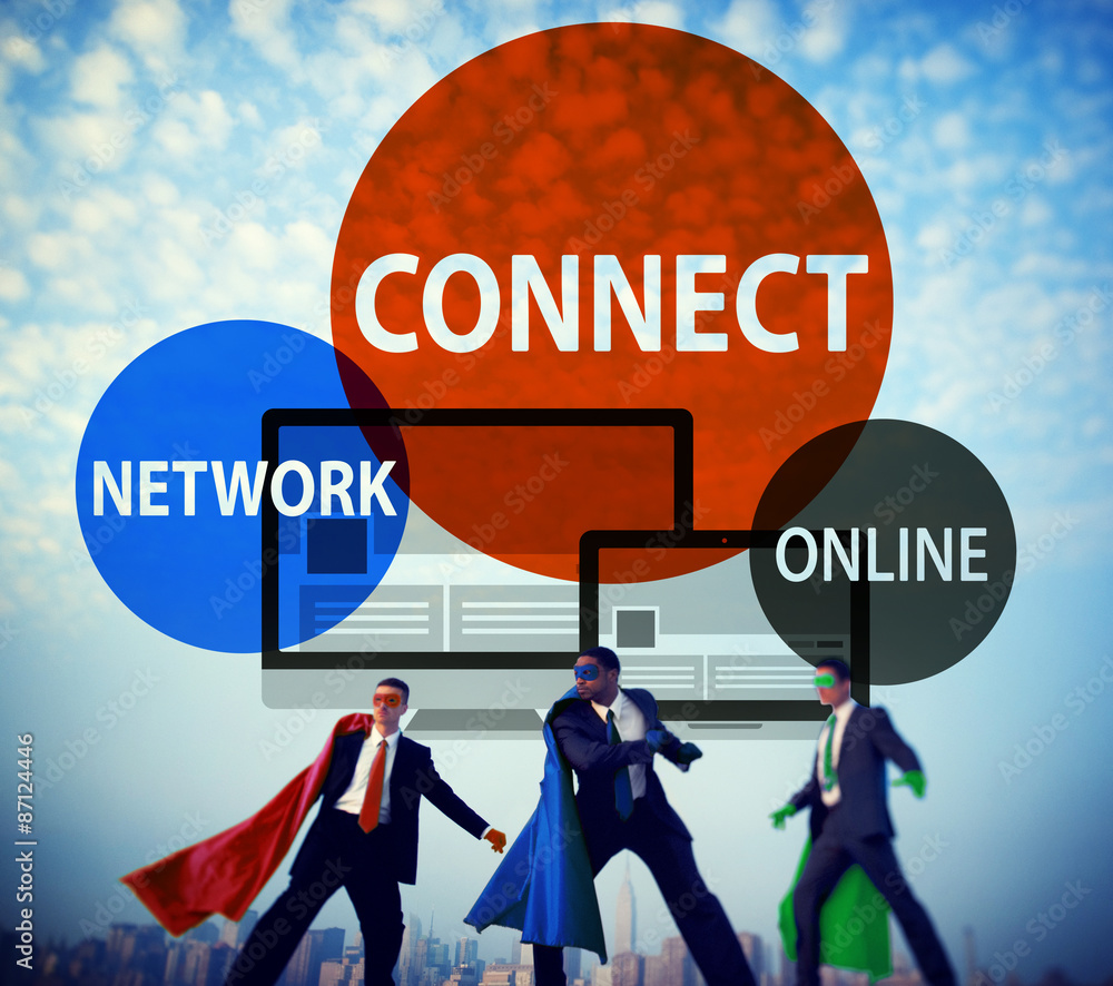 Connect Network Integrated Online Web Concept