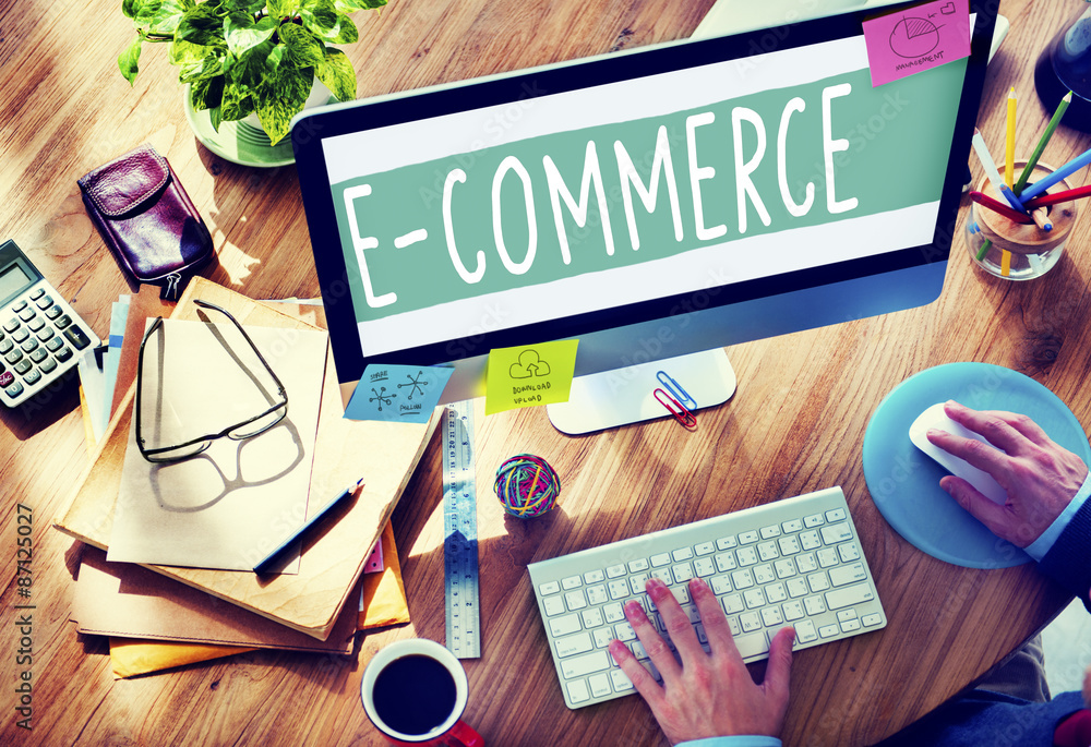 E-commerce Digital Marketing Networking Concept