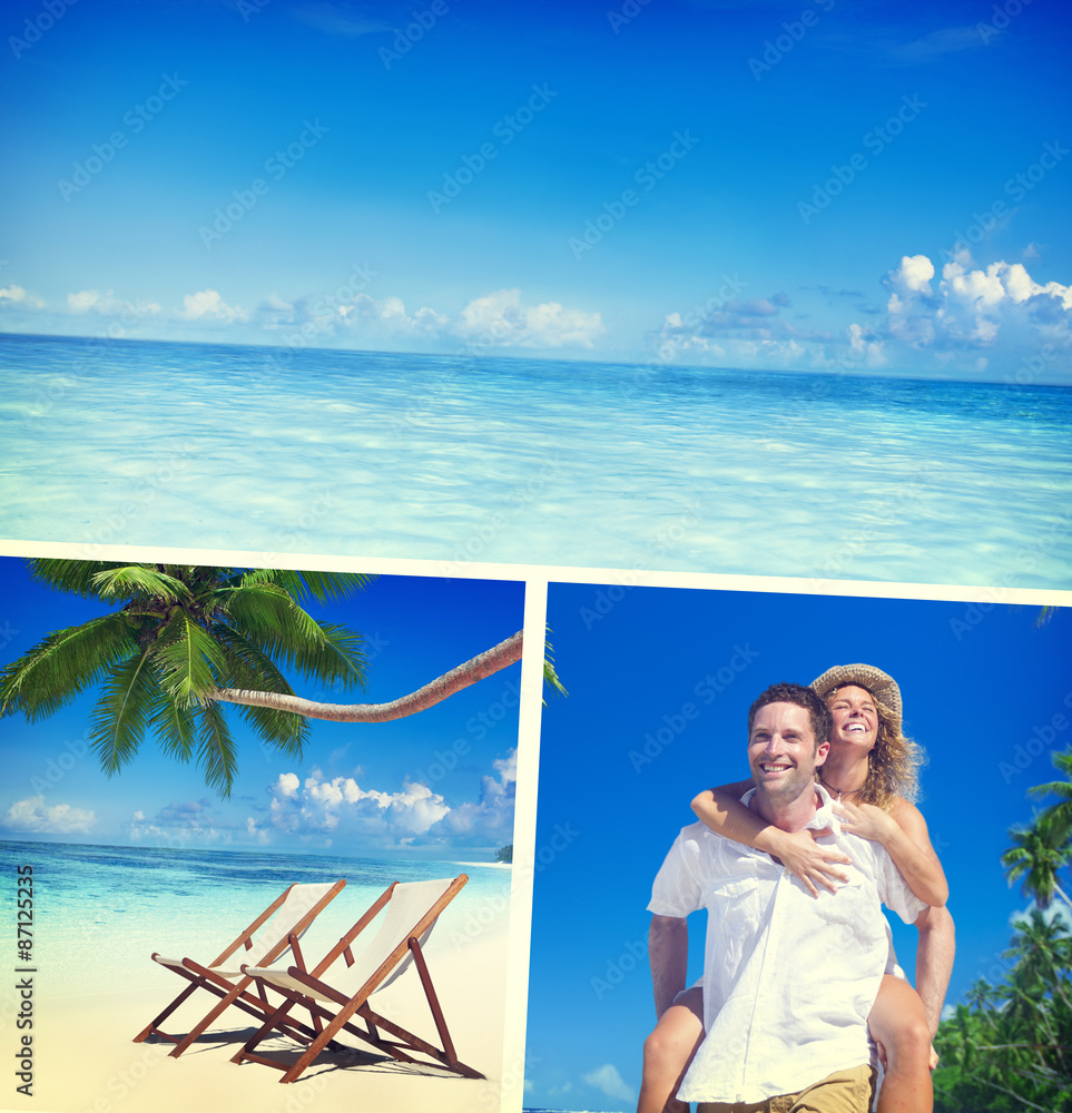 Honeymoon Couple Romantic Summer Beach Concept