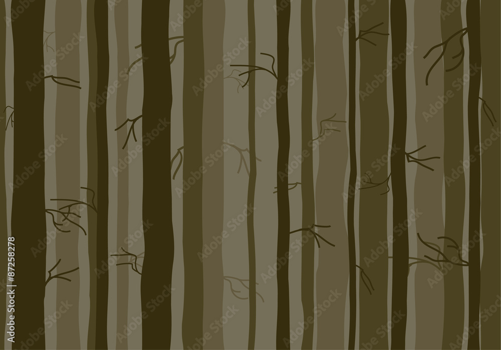 Seamless tree wallpaper, trees vector pattern