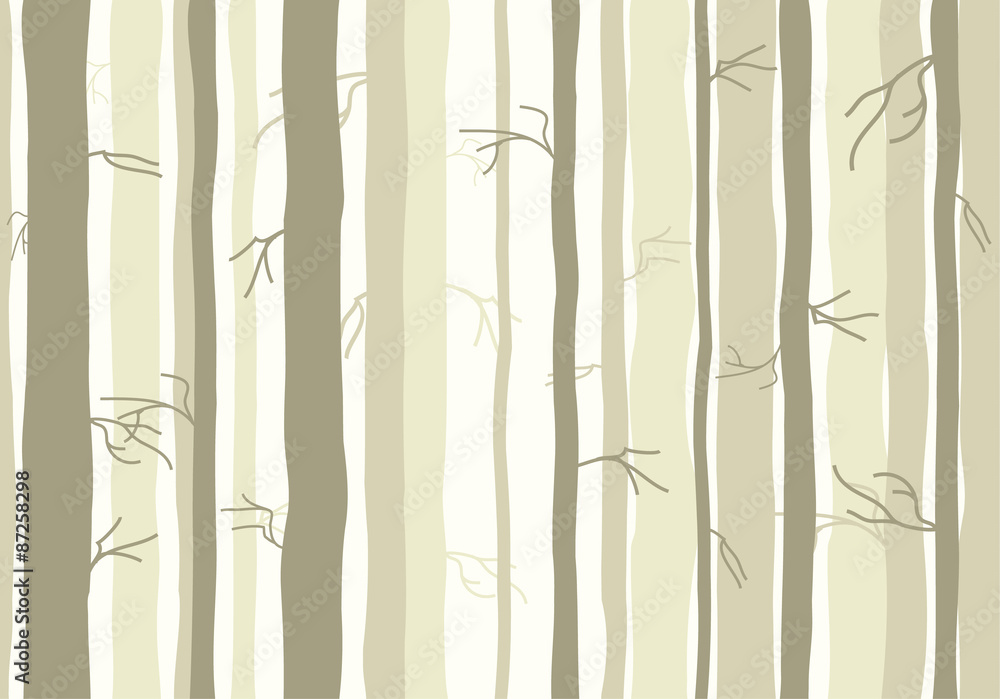 Seamless tree wallpaper, trees vector pattern