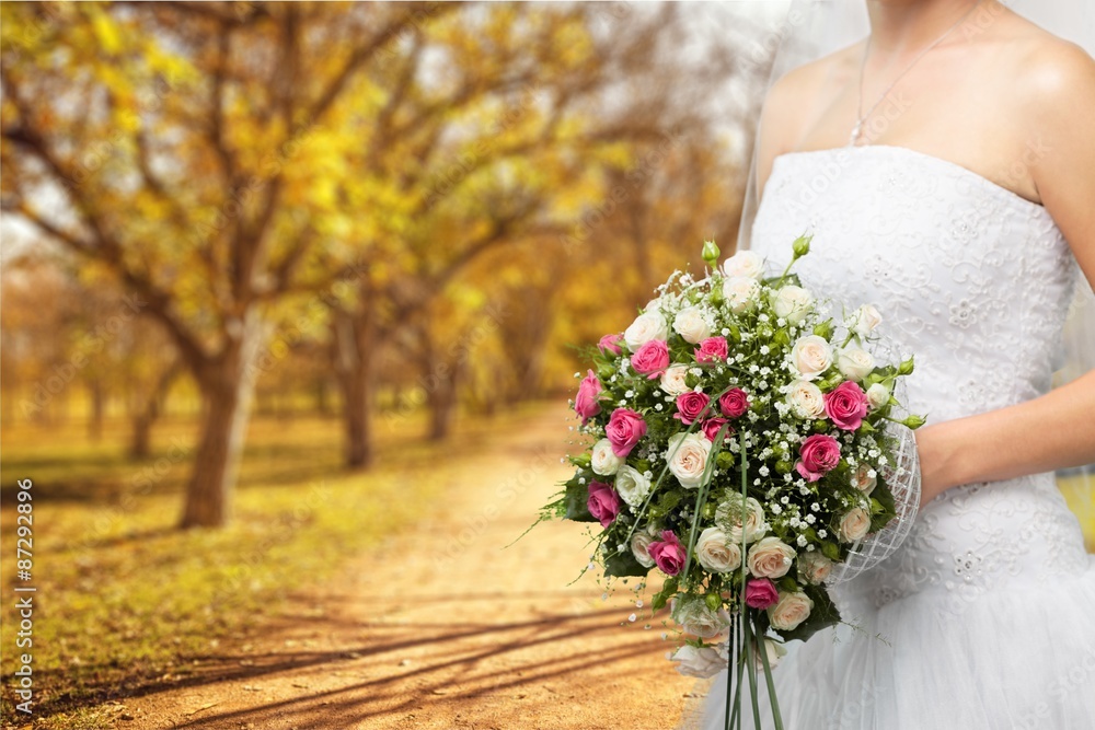 Wedding, Bride, Bouquet.