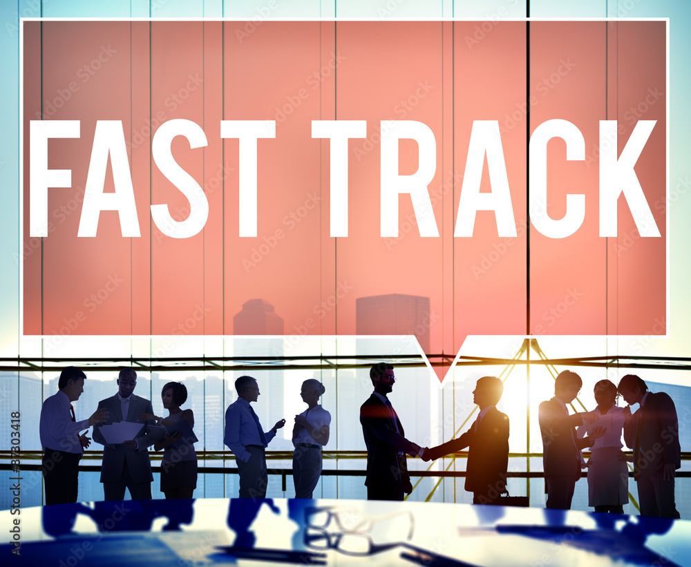 Fast Track Increase Improvement Development Raising Concept