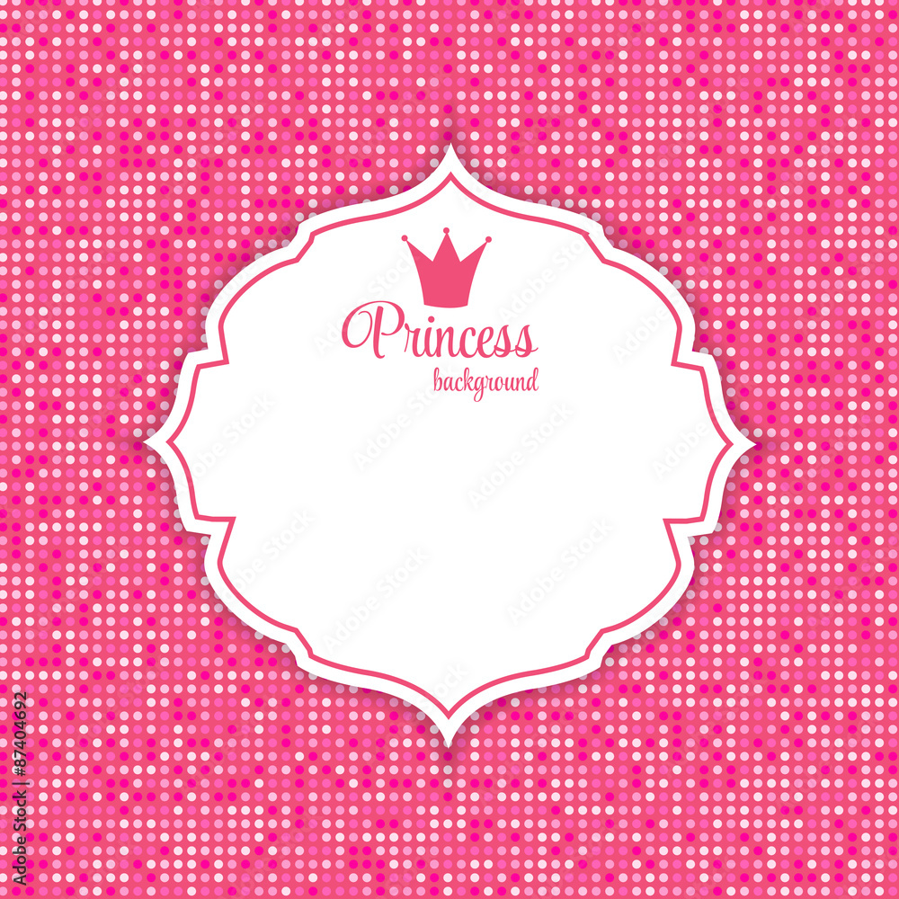 Princess Crown Frame Vector Illustration