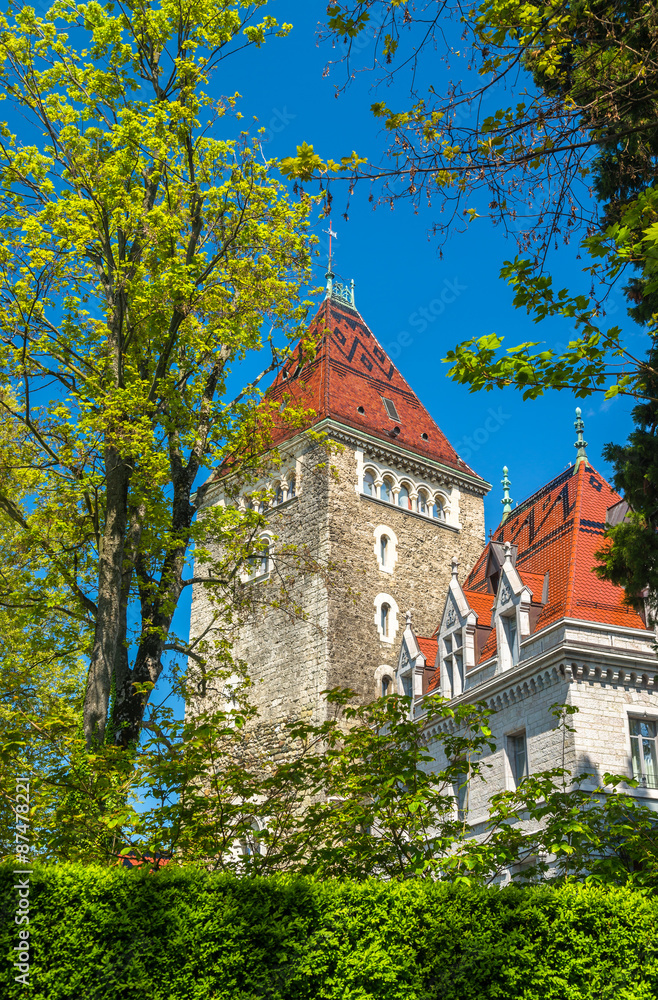 View of the Château dOuchy, a palace in Lausanne, Switzerland