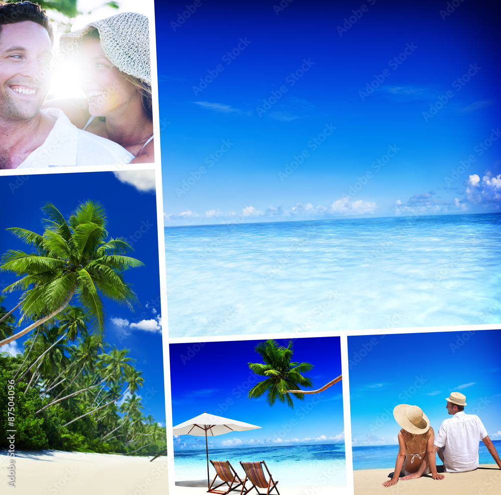 Honeymoon Couple Romantic Summer Beach Concept