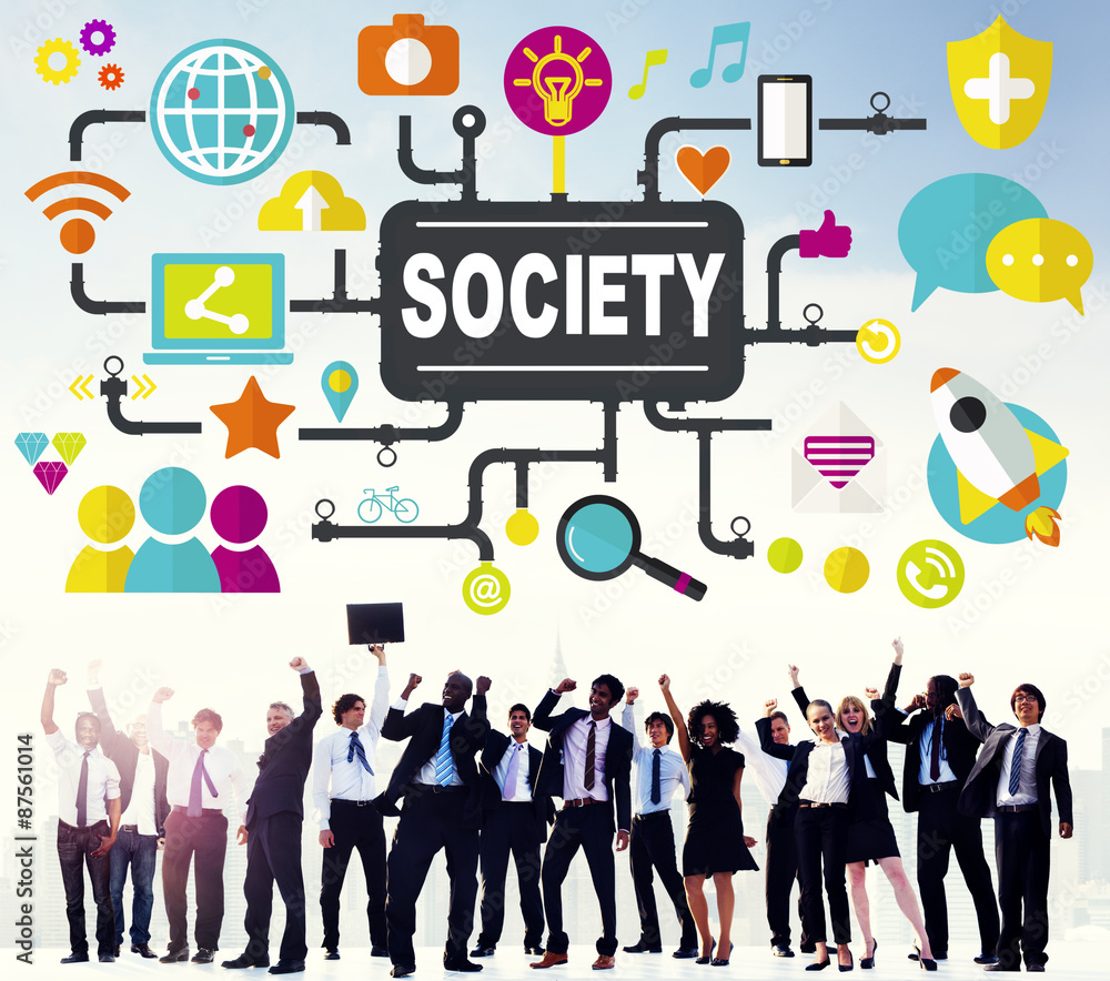 Society Community Global Togetherness Connecting Internet Concep