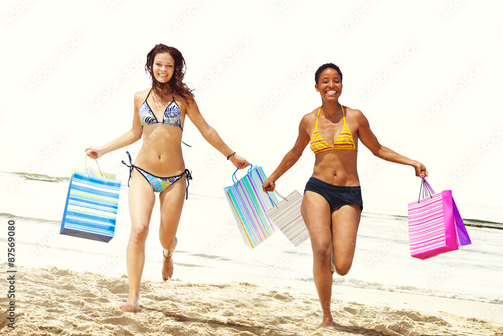 Women Bikini Shopping Bags Beach Summer Concept