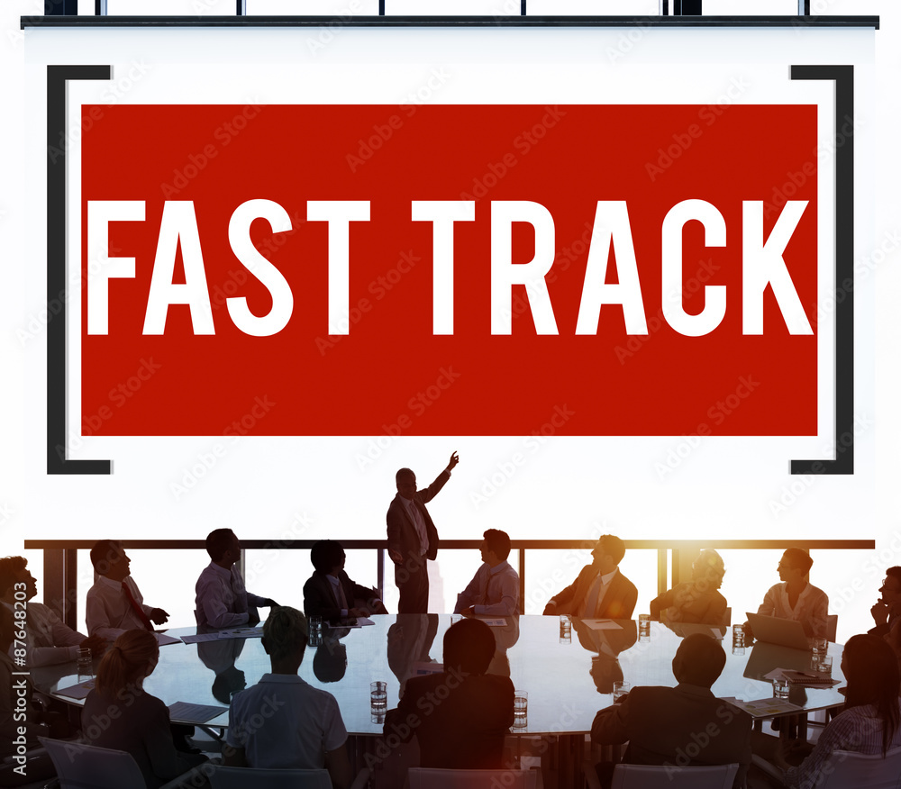 Fast Track Increase Improvement Development Raising Concept