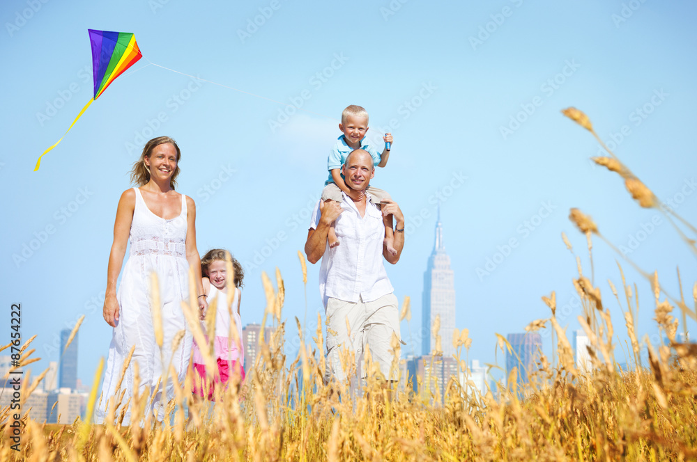 Family Happiness Holiday Vacation Activity Concept