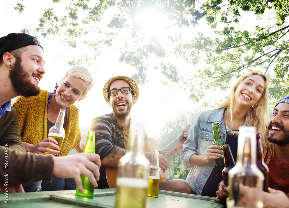 Diverse People Friends Hanging Out Concept