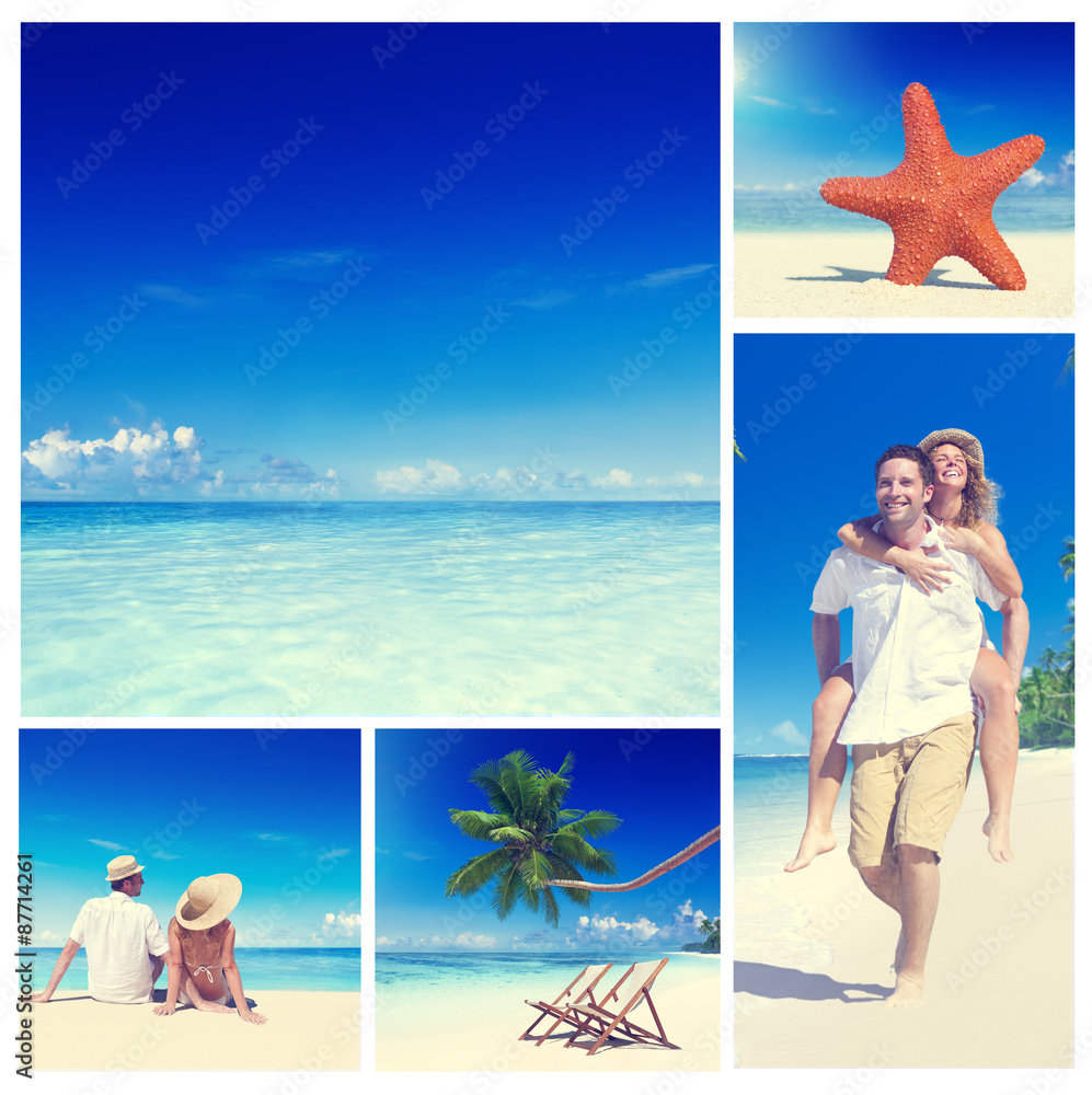 Honeymoon Couple Romantic Summer Beach Concept