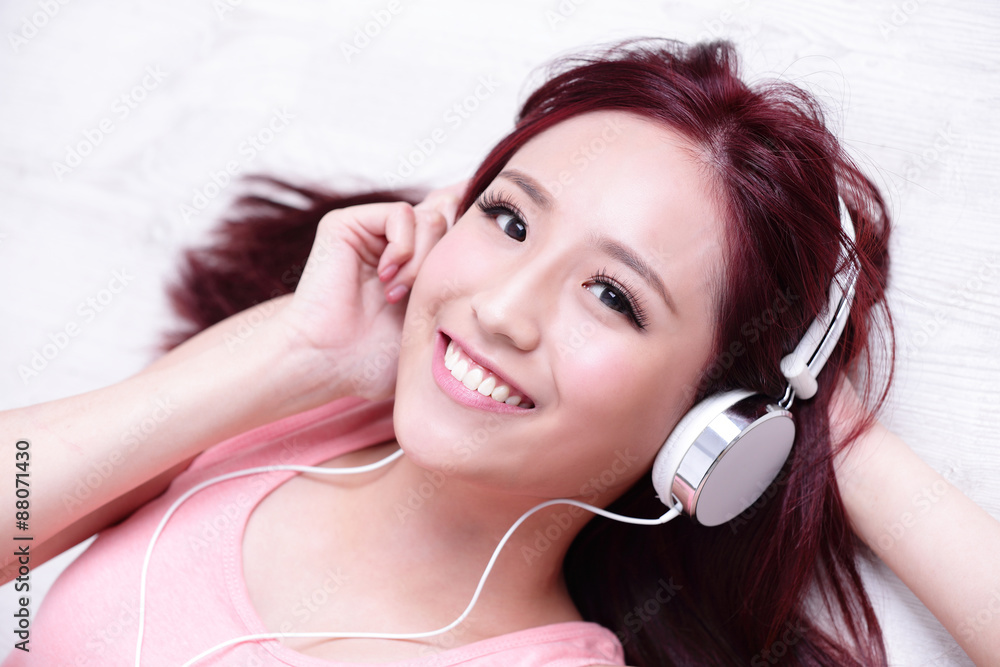 woman enjoying the music