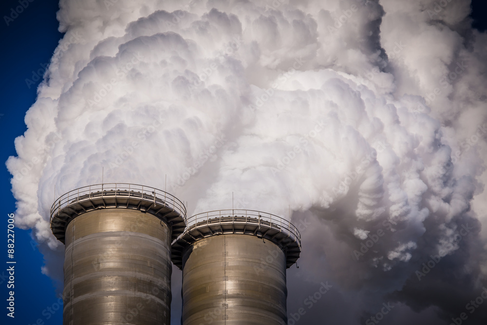 Factory with air pollution