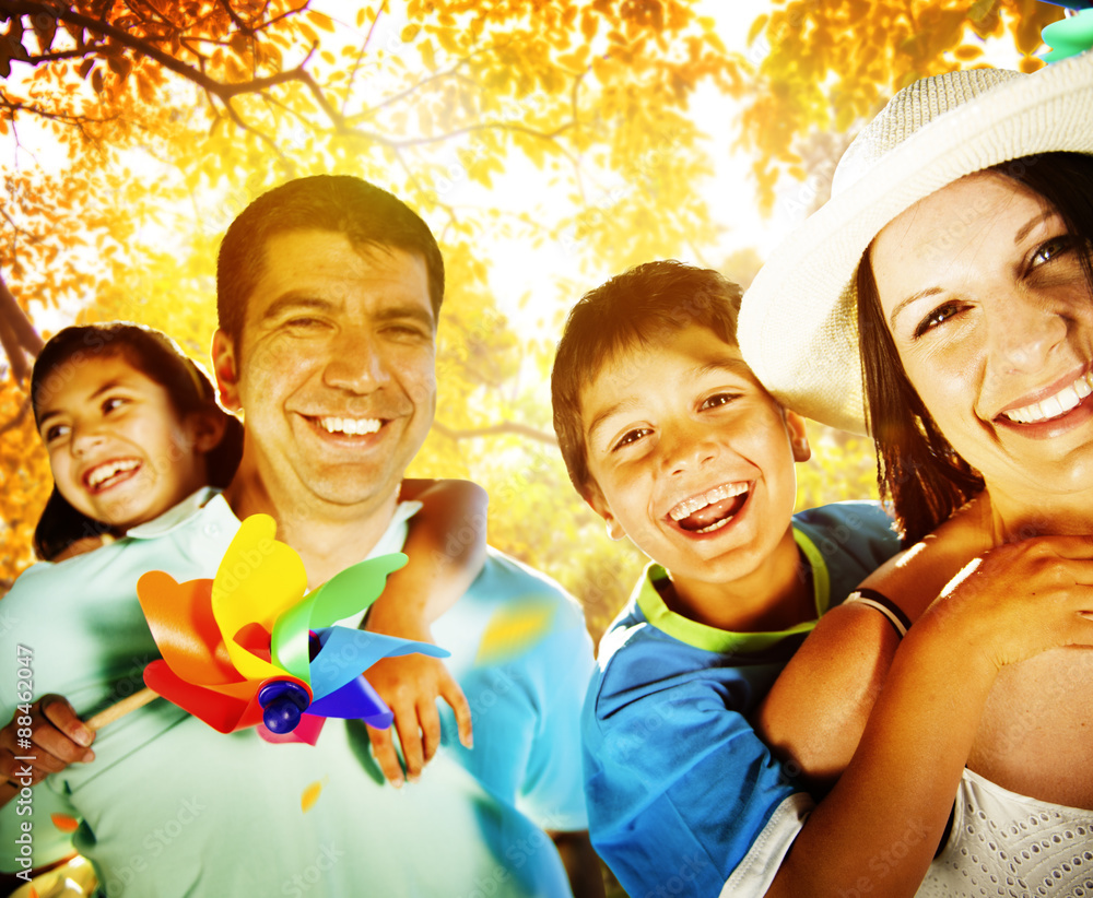 Family Parents Children Togetherness Holiday Concept