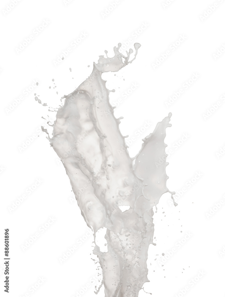 Milk splash isolated on white background