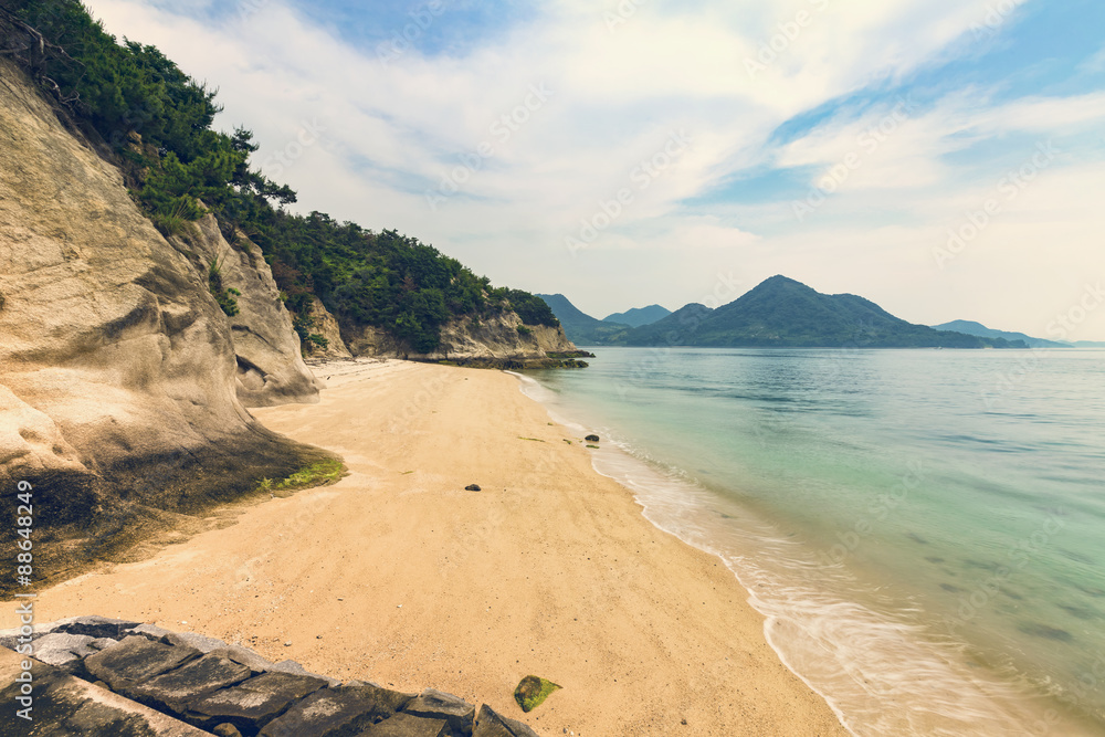 日本大仓岛（兔子岛）的海滩