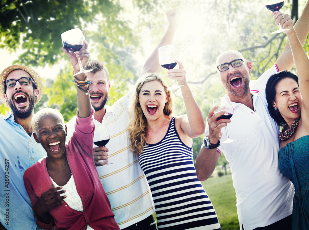 Friends Outdoors Party Celebration Hanging out Concept