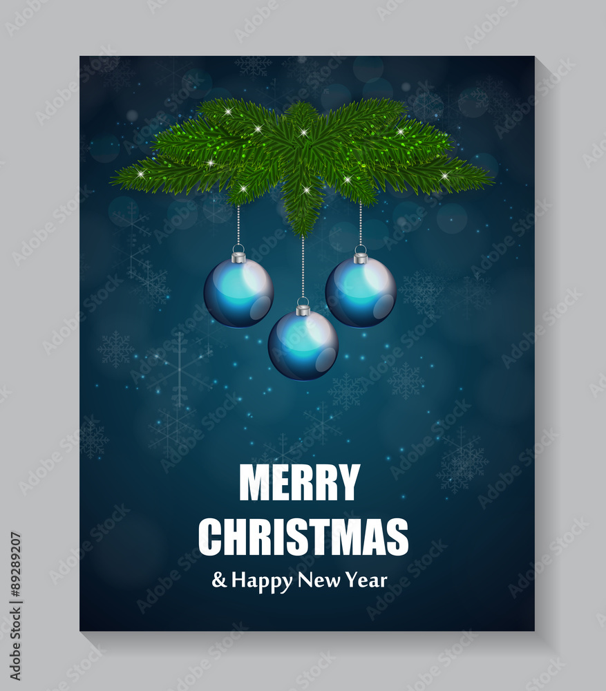 Abstract beauty Christmas and New Year background. Vector Illust