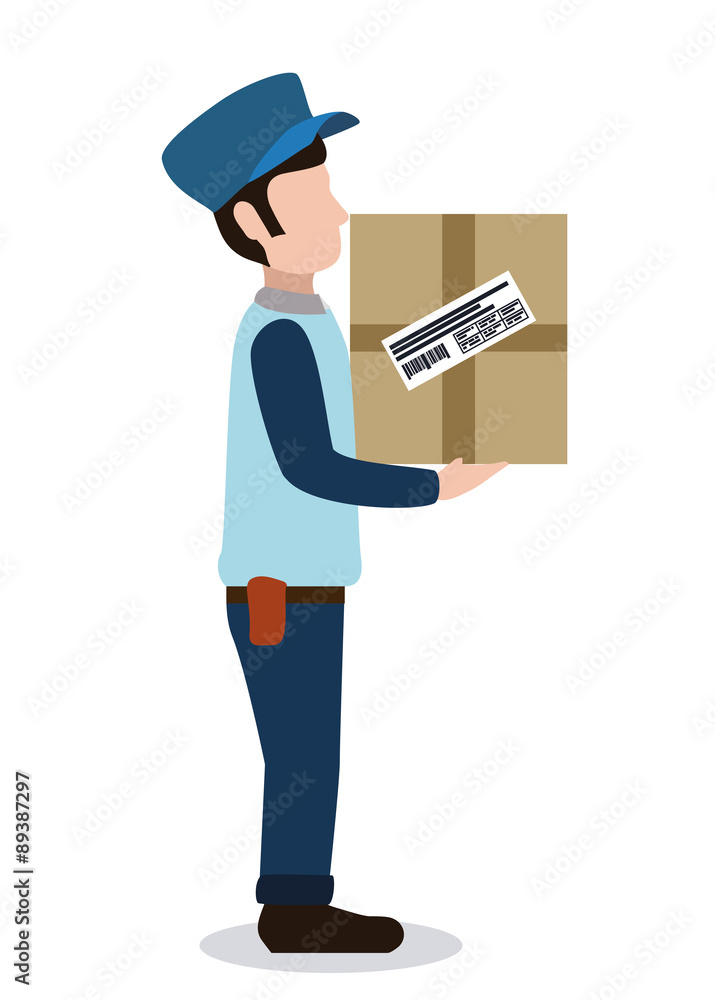 Delivery postman design.