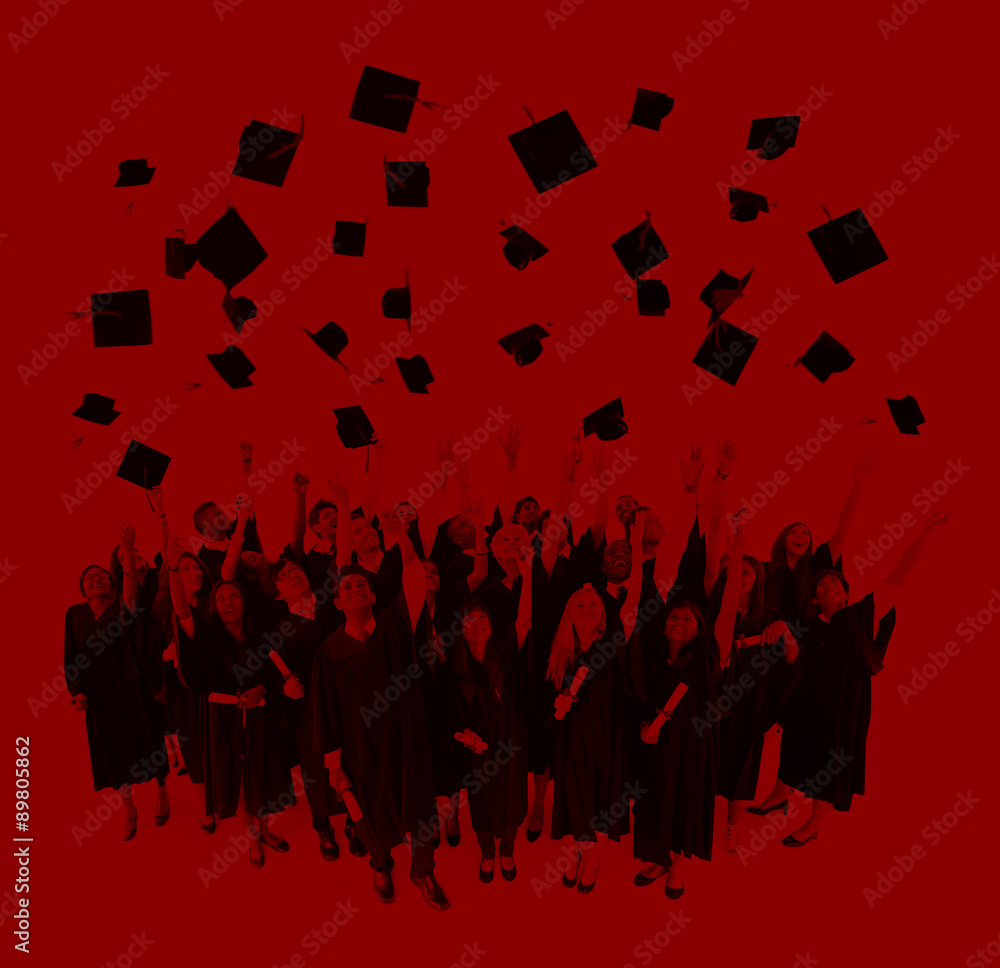 Graduation Student Life University Collage Concept