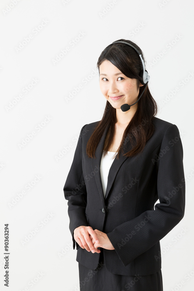 asian businesswoman isolated on whitebackground