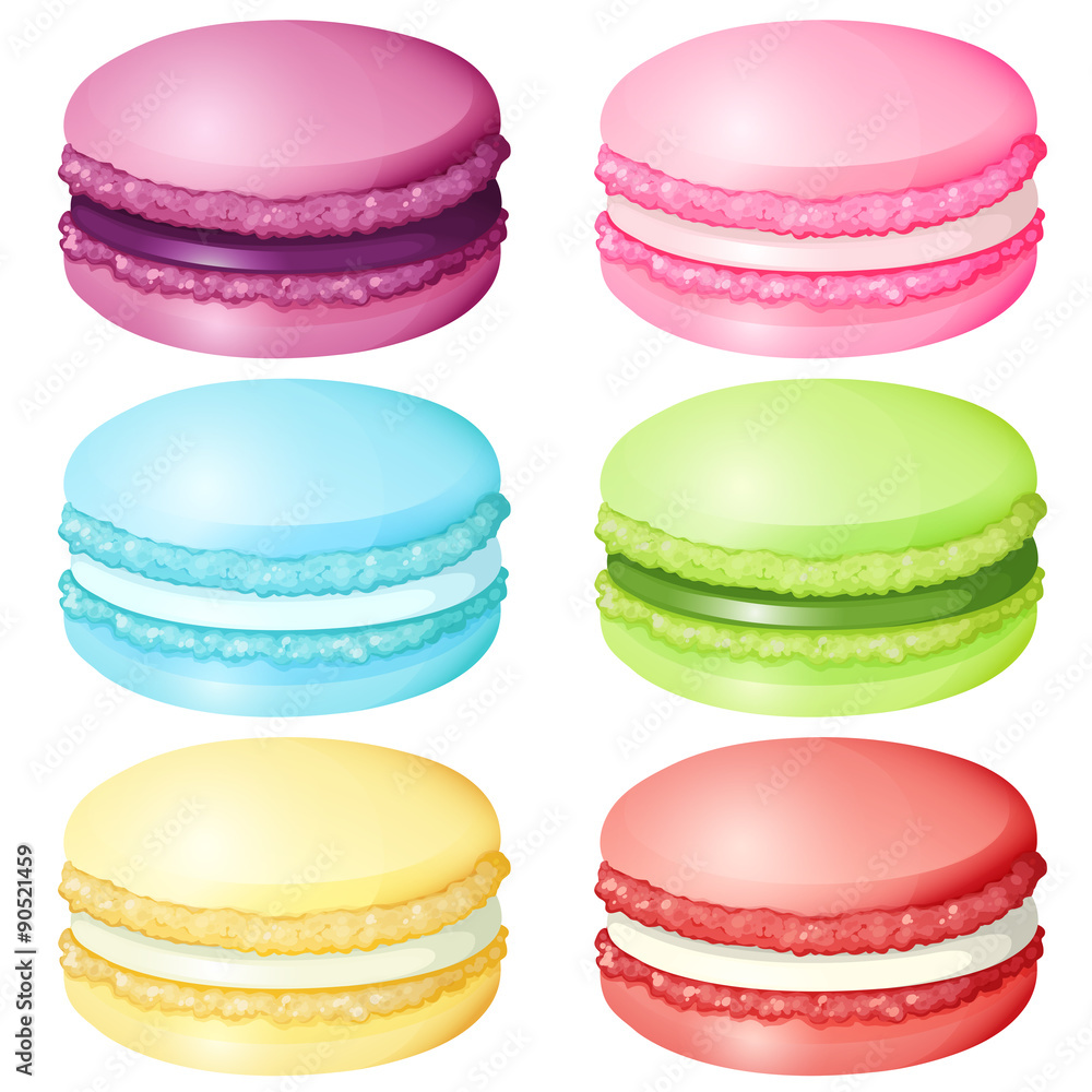 Macaron in different flavor