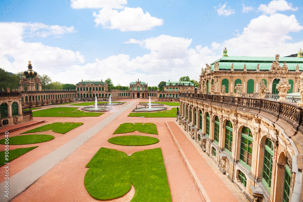 Art gallery park and facade in Dresden Germany