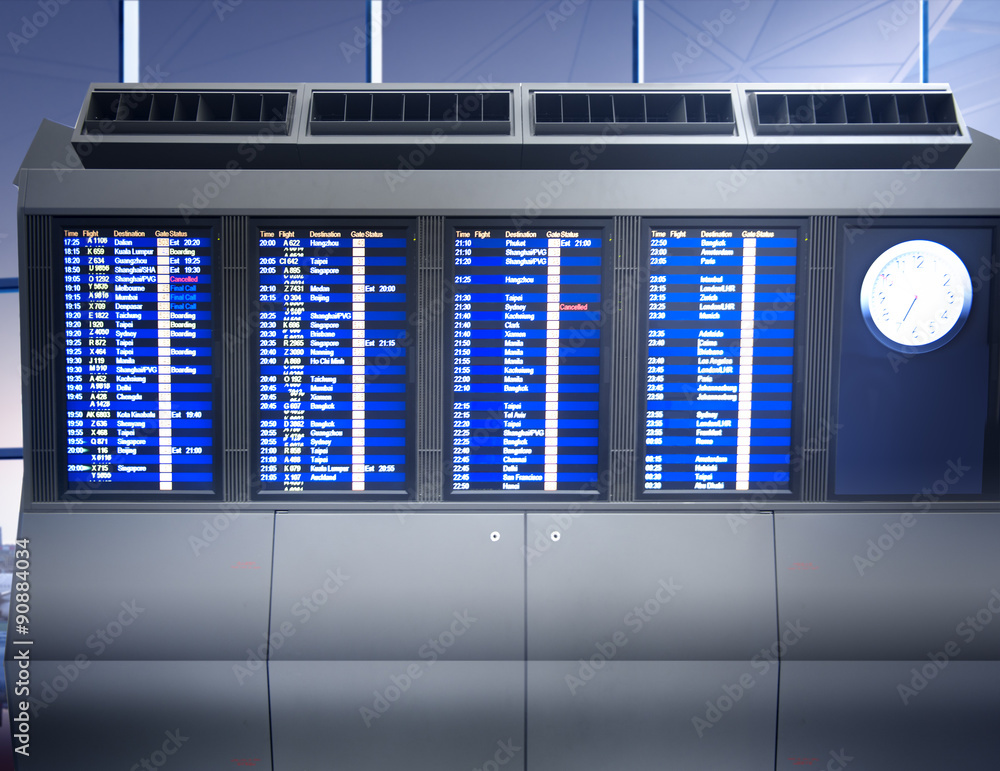 Airport Information Boarding Destination Terminal Concept