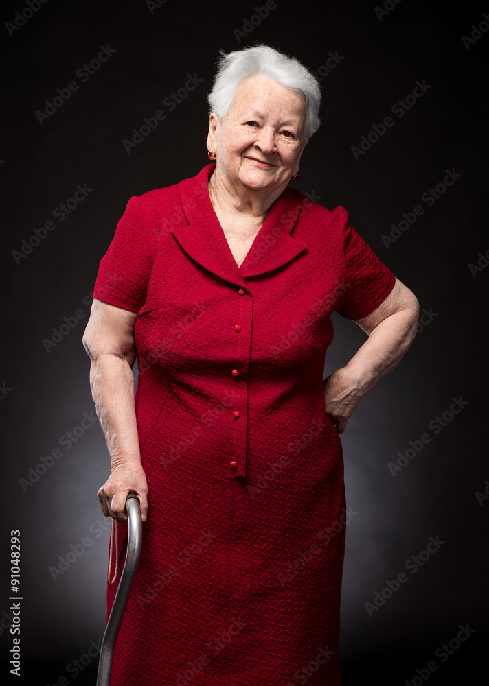  Beautiful smiling old woman