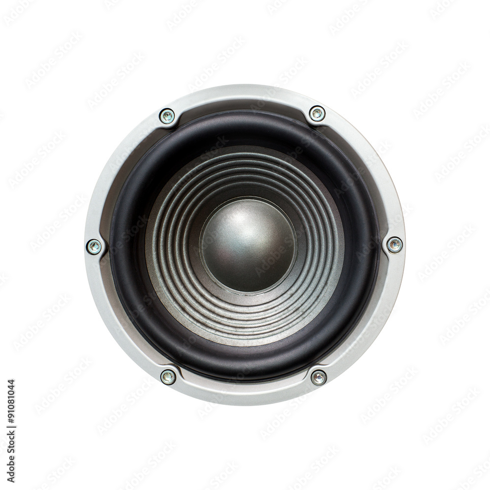 Old Speaker isolated on white background. with clipping path.