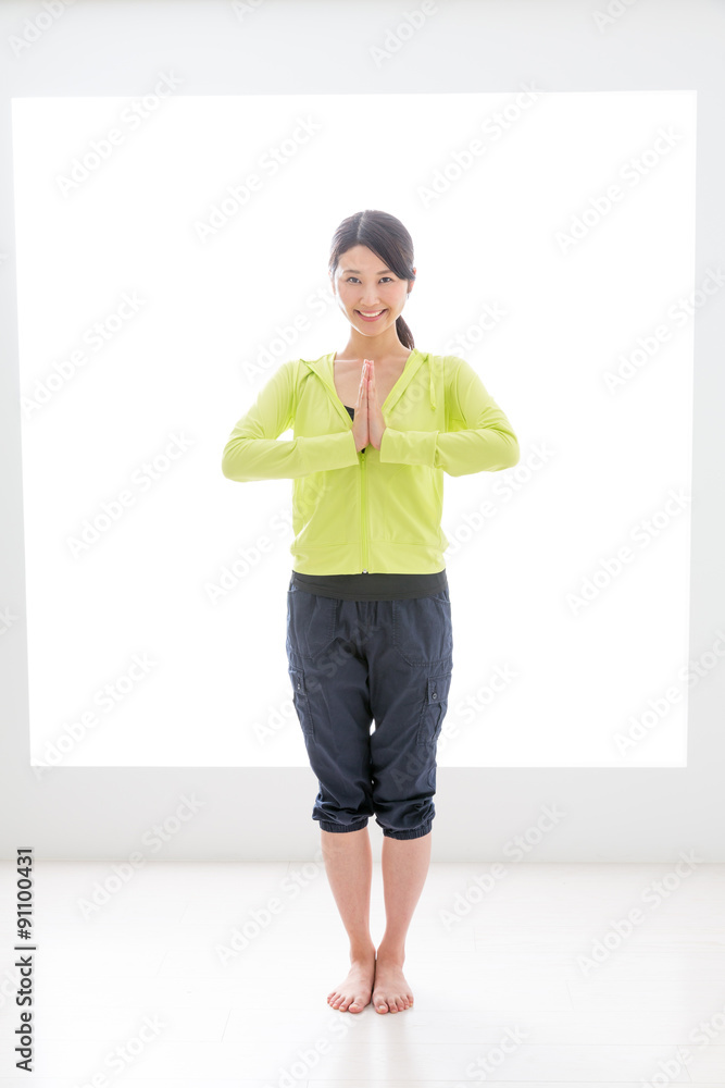 portrait of sporty asian woman