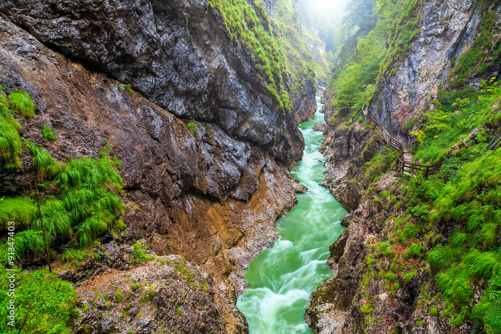 Gorge Lammerklamm in Salzkammergut region,Austria,Europe