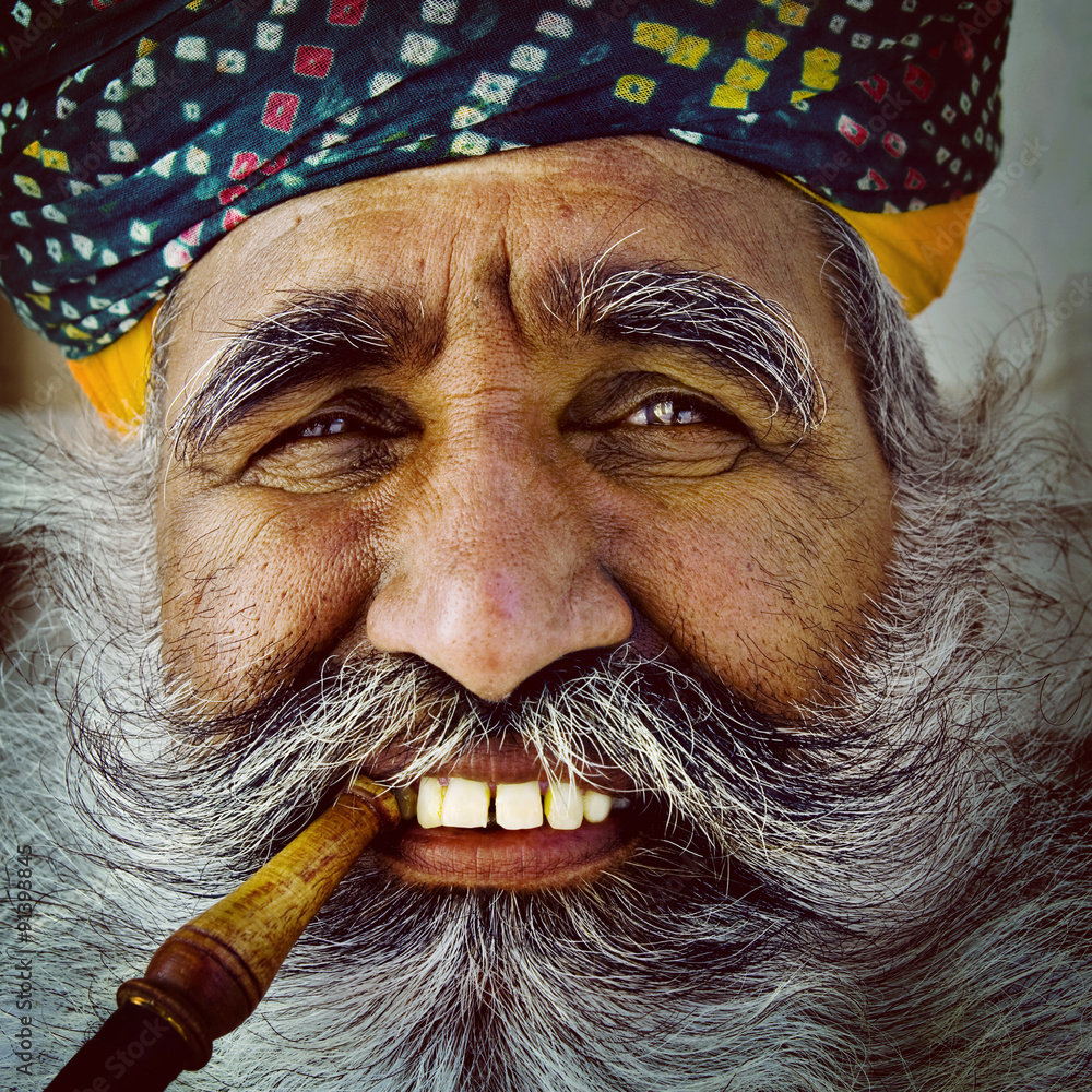 Indigenous Senior Indian Man Looking at the Camera Concept