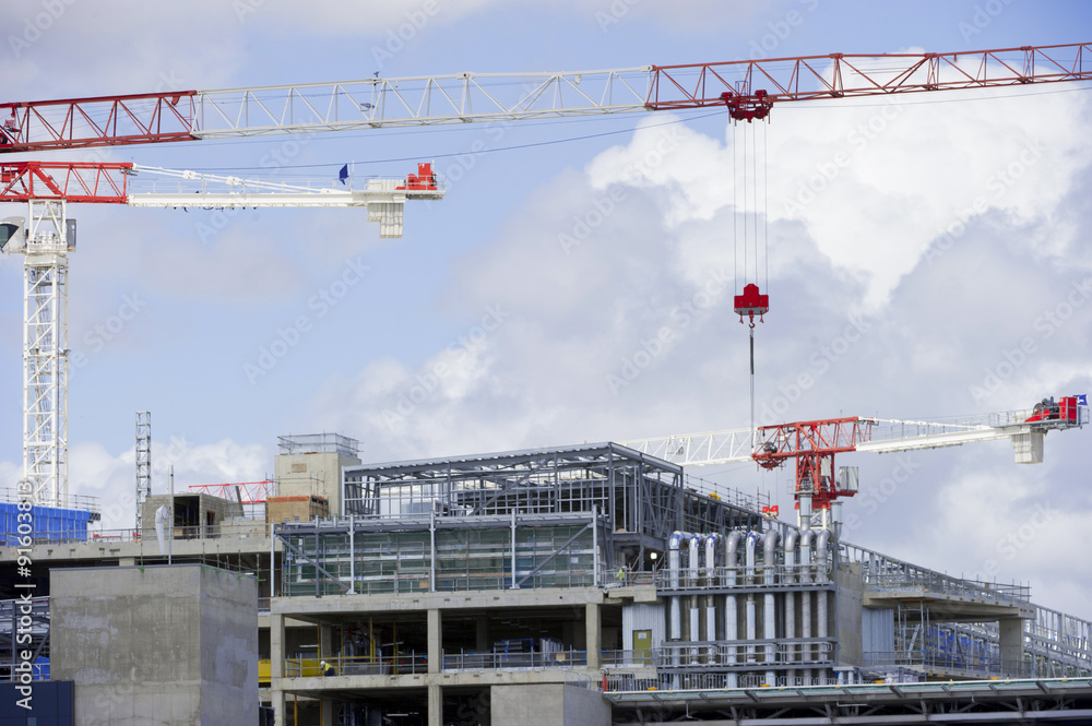 Cranes on a construction site