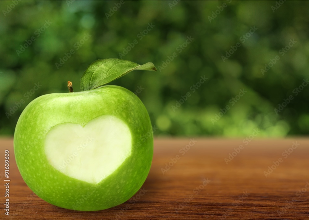 Heart Shape on Apple.