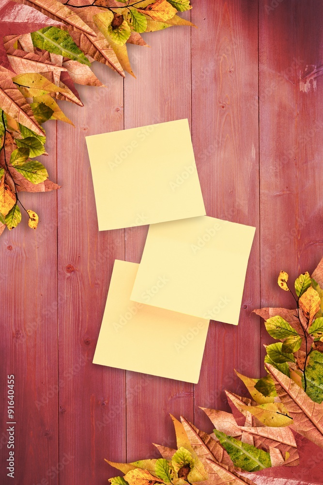 Composite image of sticky note