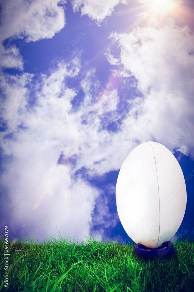 Composite image of rugby ball