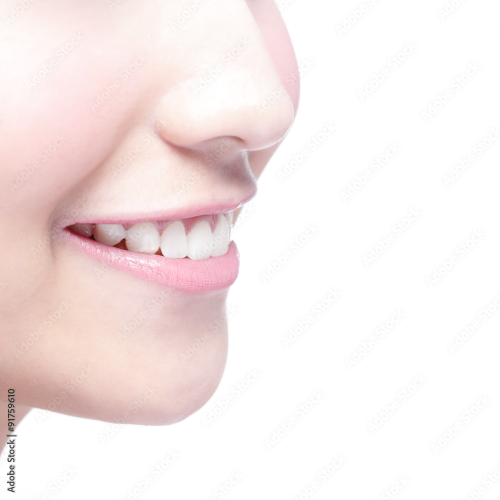 young woman health teeth