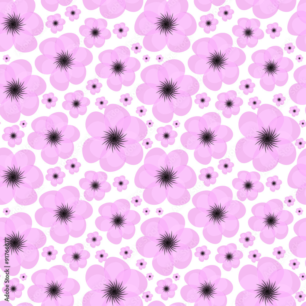 Floral Seamless Pattern Background Vector Illustration