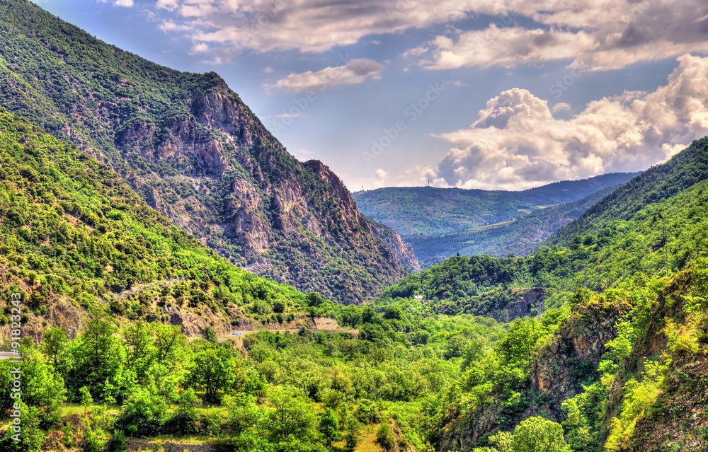 View of the Catalan Pyrenees, a natural park in France