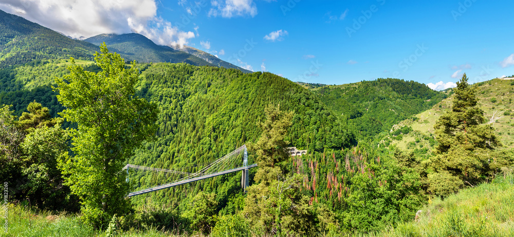 法国卡萨涅大桥比利牛斯全景