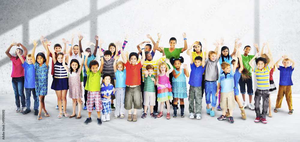 Kids Joyful Celebration Togetherness Happiness Concept