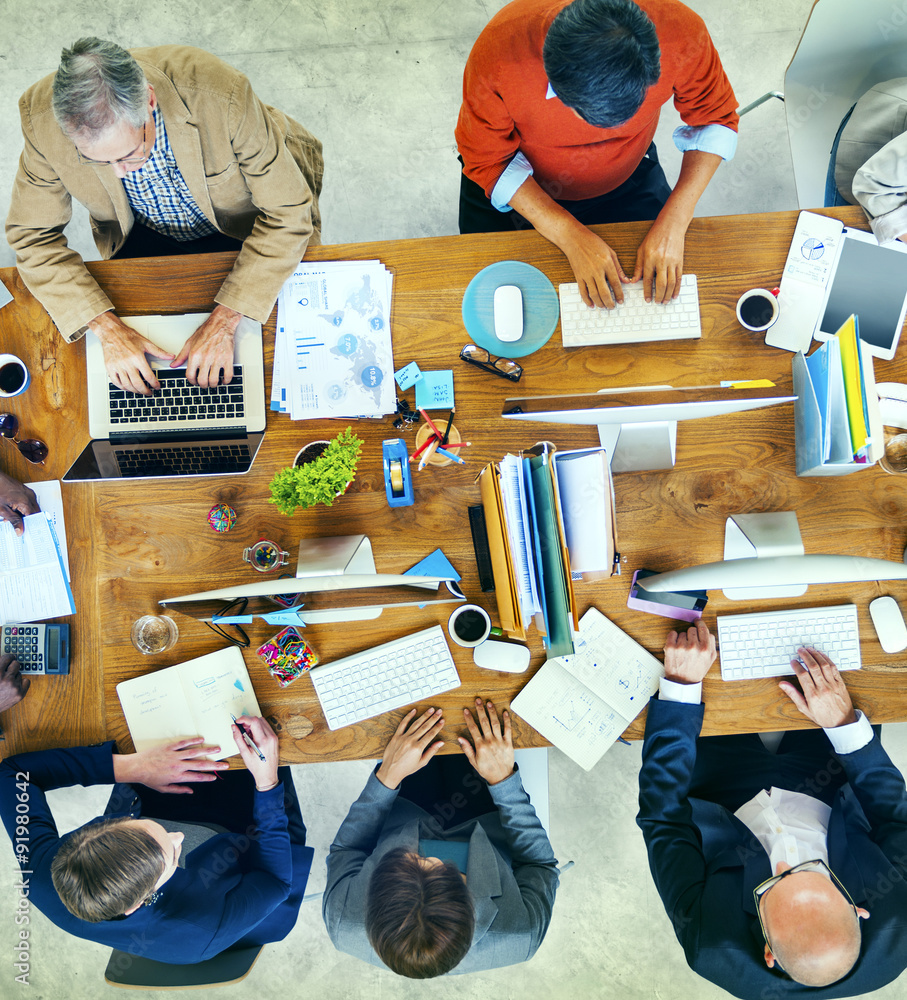 Multi-Ethnic Group of People Working Together Concept